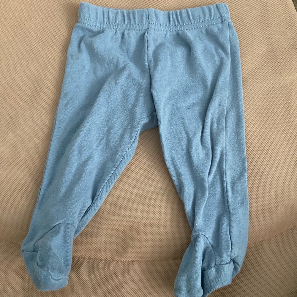 blue pants with feet attached